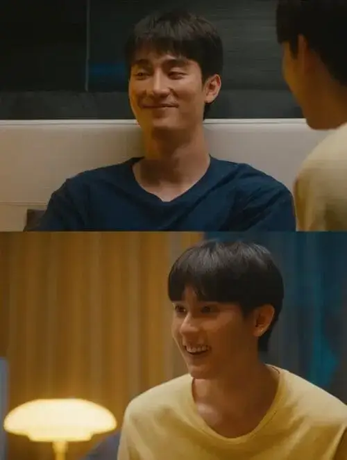a-boss-and-a-babe-the-series-2023-hinh-anh-2 Cảnh Gun và Cher trò chuyện cười vui trong phòng ngủ ở A Boss and A Babe The Series