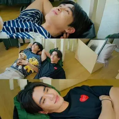 perfect-10-liners-the-series-2024-hinh-anh-6 Perfect 10 Liners – still cut cảnh Force và Book nằm thư giãn cùng nhau trong căn phòng, khoảnh khắc thoải mái và thân thiết