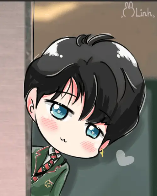 anh-jack-j97-chibi-8 Chibi Jack J97 tạo dáng dễ thương nền hồng