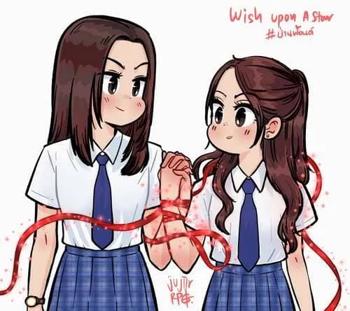 pahnfond-fanart-1 Fanart PahnFond đồng phục học sinh nắm tay dải ruy băng