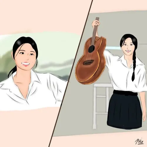 pahnfond-fanart-4 Fanart PahnFond cô gái cầm đàn guitar tươi cười