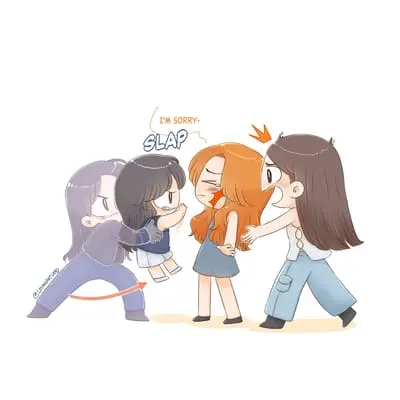 kapookciize-fanart-chibi-2 KapookCiize fanart chibi nhóm bạn tát mặt đầy kịch tính