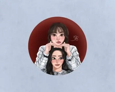kapookciize-fanart-chibi-5 KapookCiize minh họa hai cô gái trong khung tròn đỏ